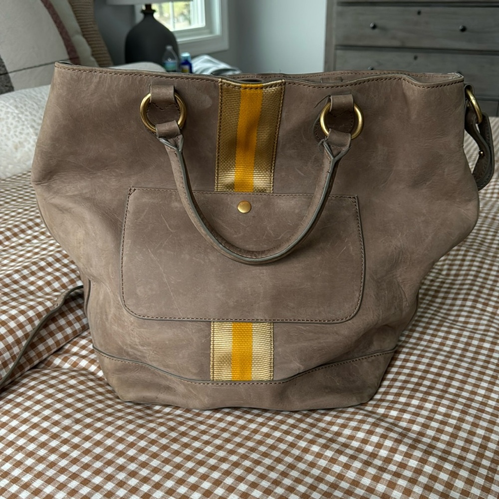 J Crew Collection leather tote bag